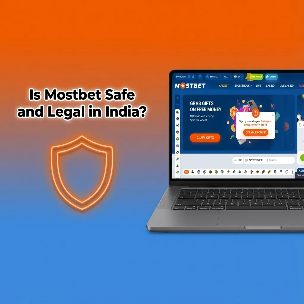 Illustration about Mostbet’s safety in India, showing SSL security, KYC checks, and responsible gaming controls