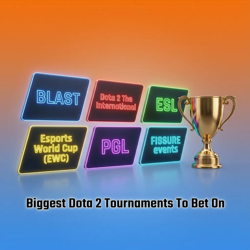 Graphic showing major Dota 2 tournaments to bet on at Mostbet India, including TI, ESL, BLAST, EWC, PGL, and FISSURE