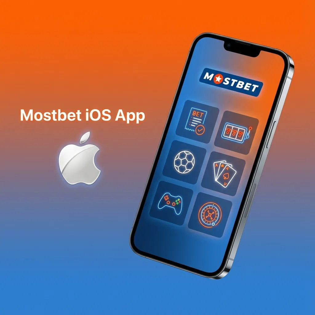 Screenshot of the Mostbet iOS app on iPhone and iPad in India, showing sports betting, live casino, slots and payments.