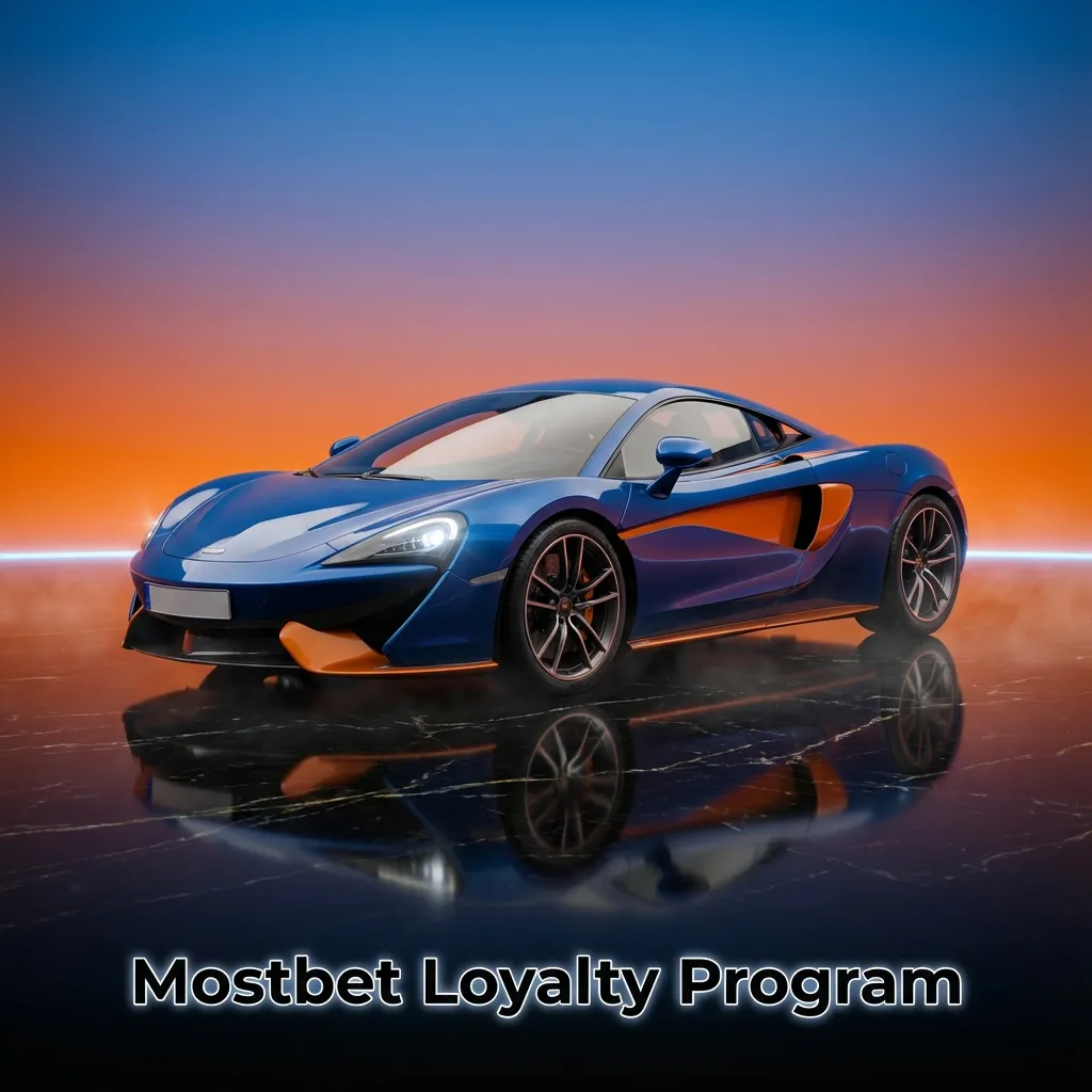 Mostbet Loyalty Program screen showing levels, points meter, and casino and sports betting icons representing rewards