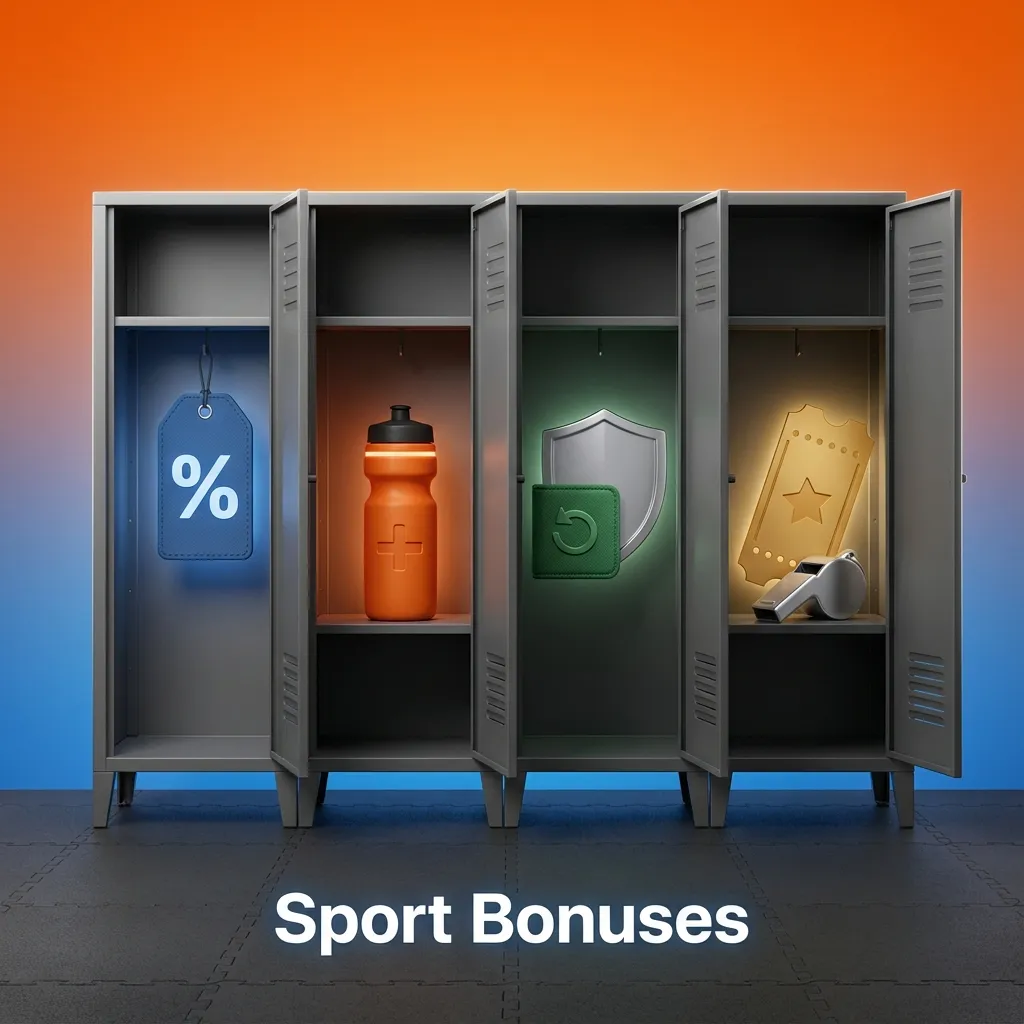 Colorful sportsbook interface showing Indian sports fans browsing cricket, football and esports bonus offers