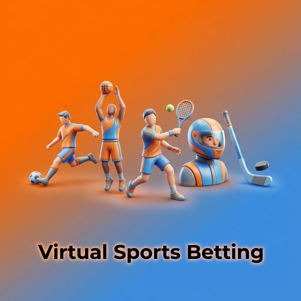 Illustration of virtual sports betting showing digital football, cricket, horse and greyhound events with on‑screen odds