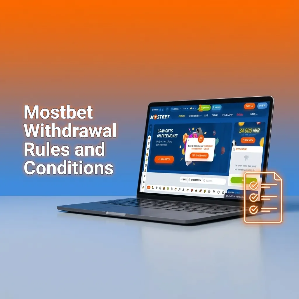 Infographic of Mostbet India withdrawal rules: KYC, same-name INR payments, wager requirements, limits, and security checks.