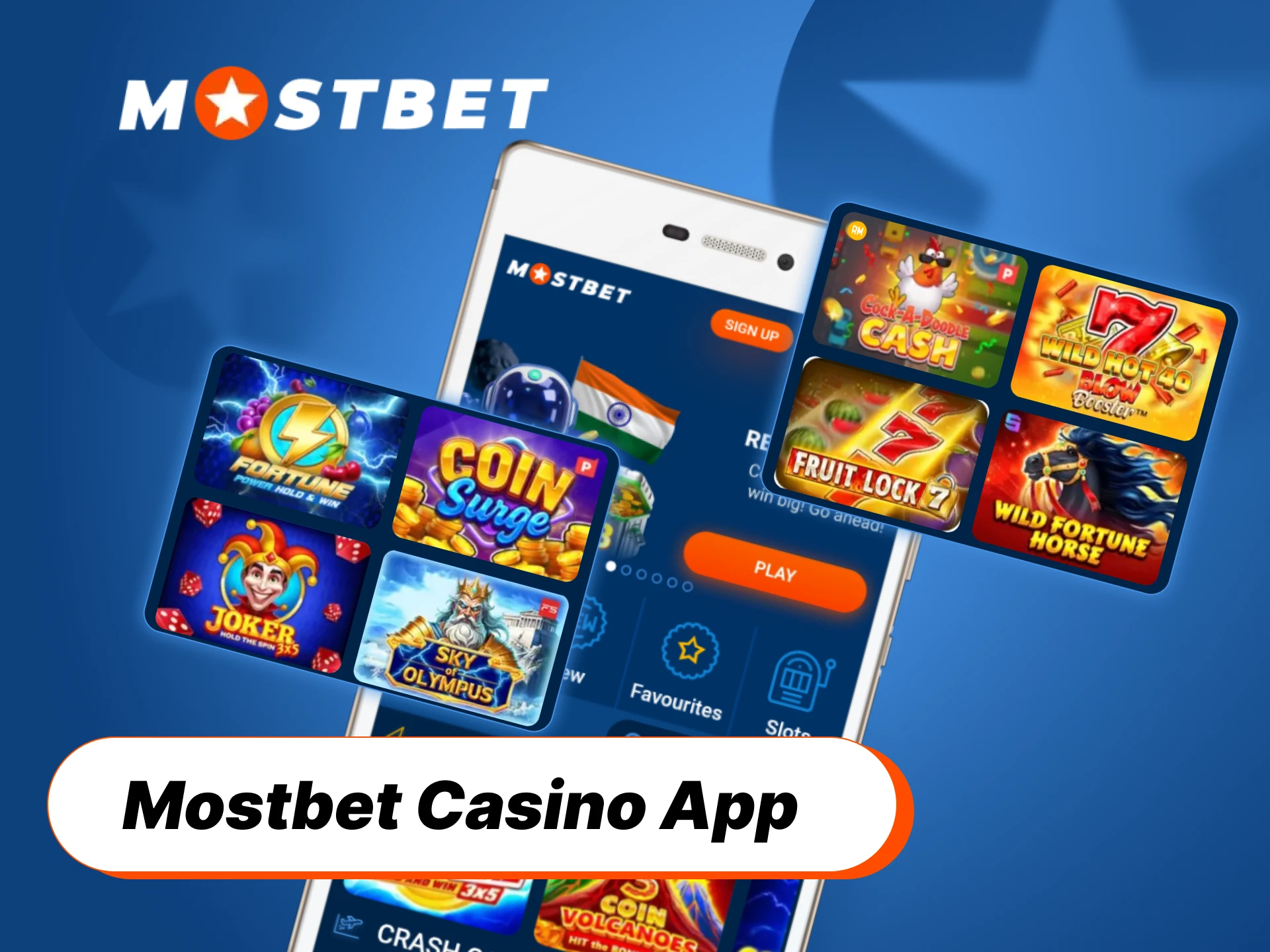 Play top games in the Mostbet Casino App and win big.