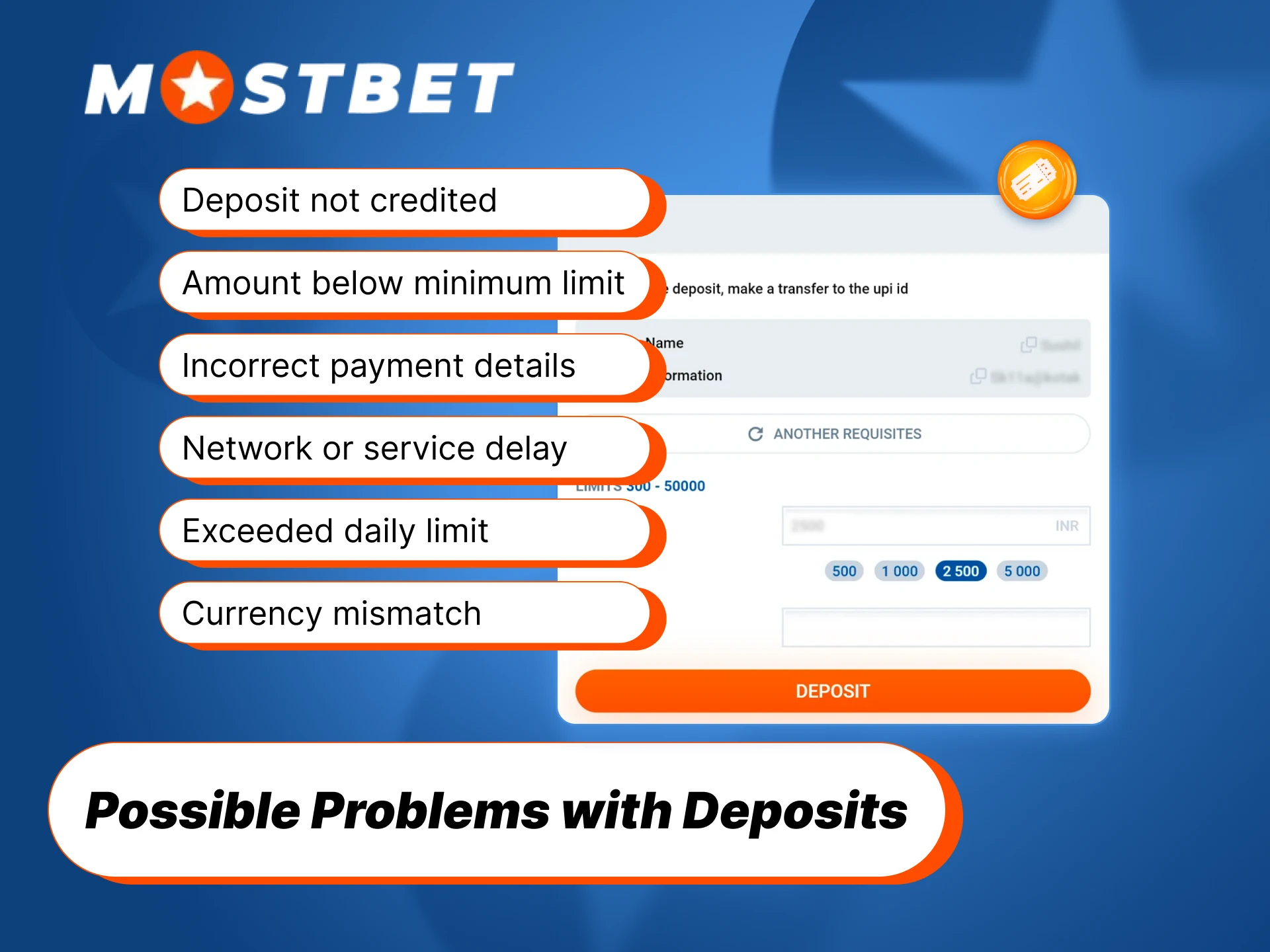 Resolve potential Mostbet deposit problems and continue betting in India.