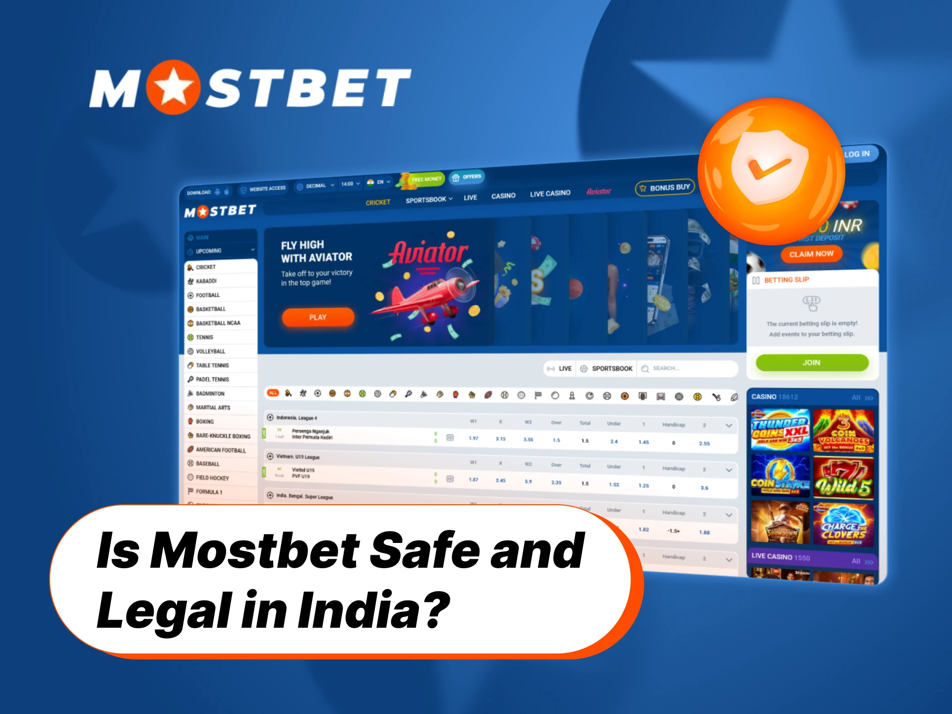 Confirm the safety of the Mostbet India platform and place secure bets.