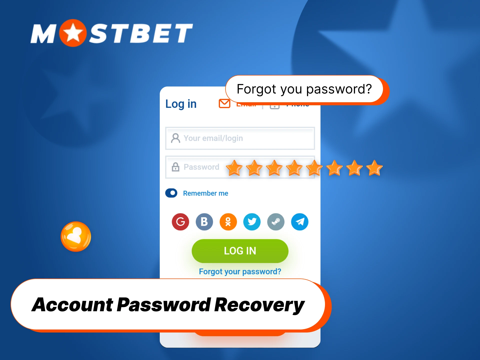 Begin the Mostbet account password recovery to restore your profile access.