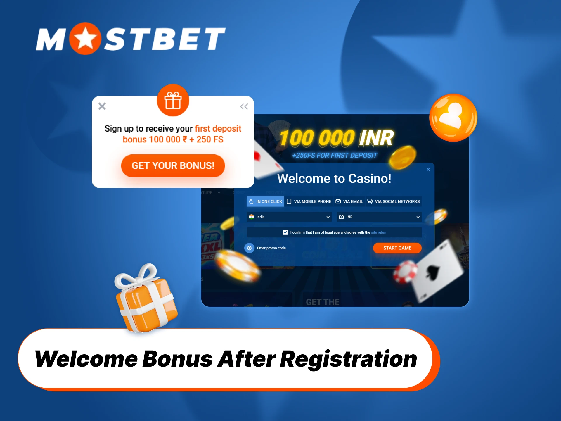 Claim your Mostbet registration welcome bonus and start betting on sports.