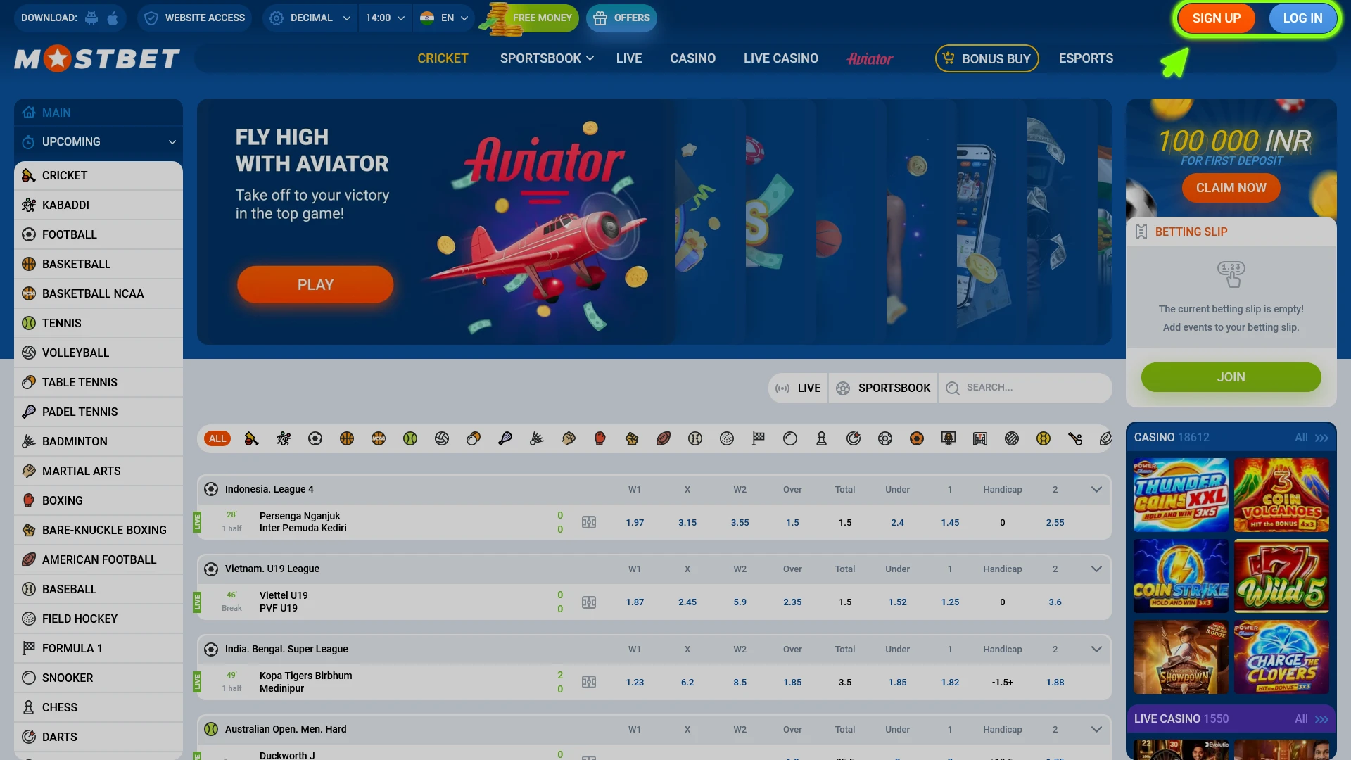 Create a new account or perform a Mostbet slots login to begin.