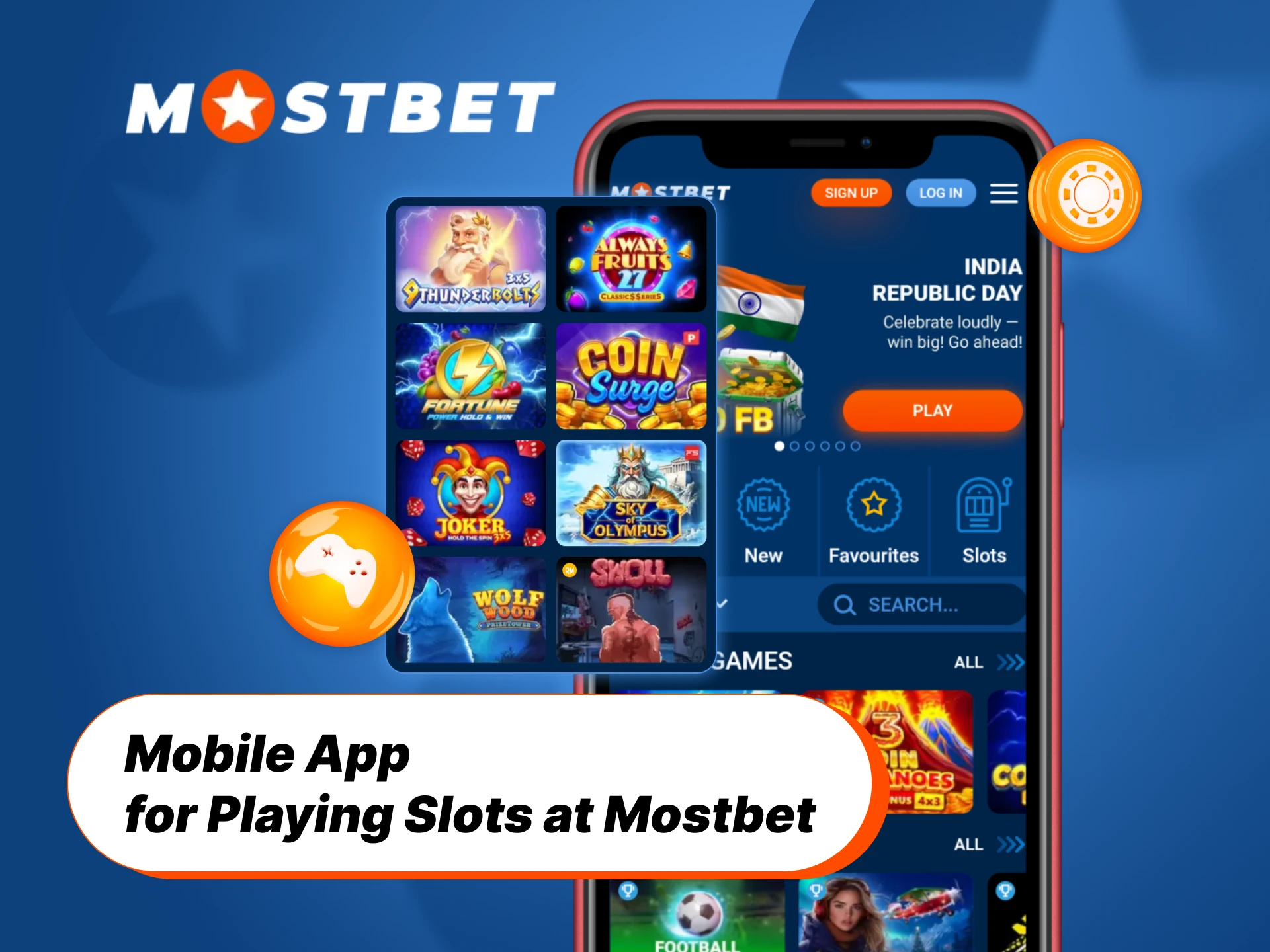 Download the Mostbet app to play slots on your mobile device.